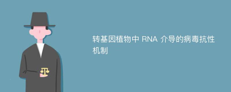 转基因植物中 RNA 介导的病毒抗性机制